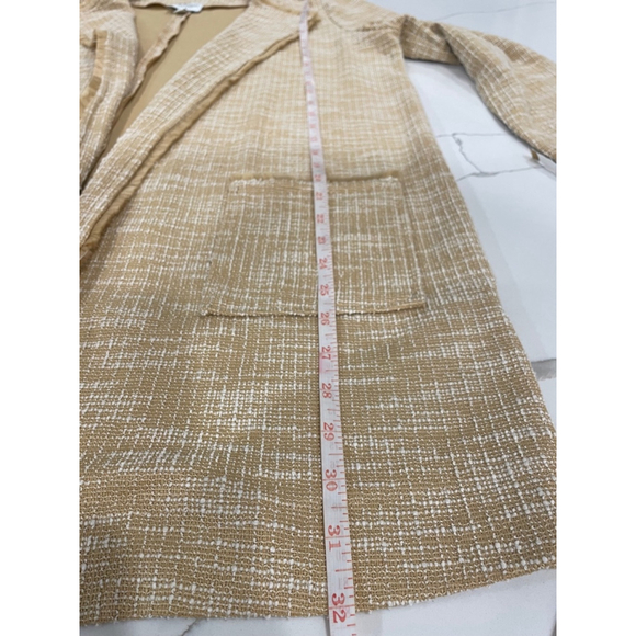 Isaac Mizrahi Stretch Knit Teed Boucle Long Open Cardigan Jacket Women Large - Picture 11 of 12